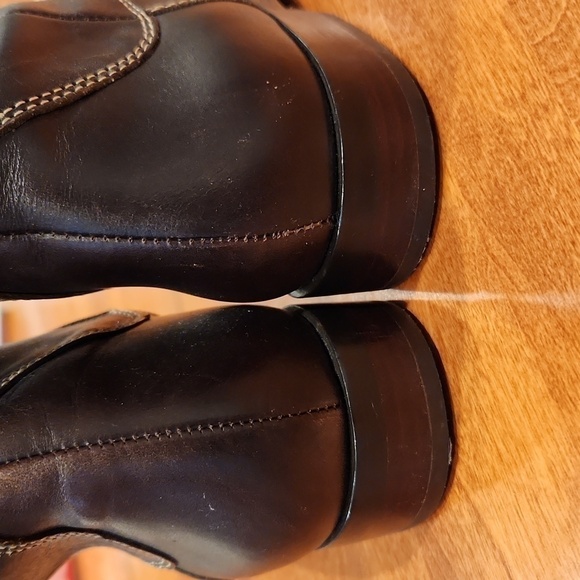 Ann Taylor Loft tall brown Vegan leather pleather boots sz 7 - Picture 4 of 14